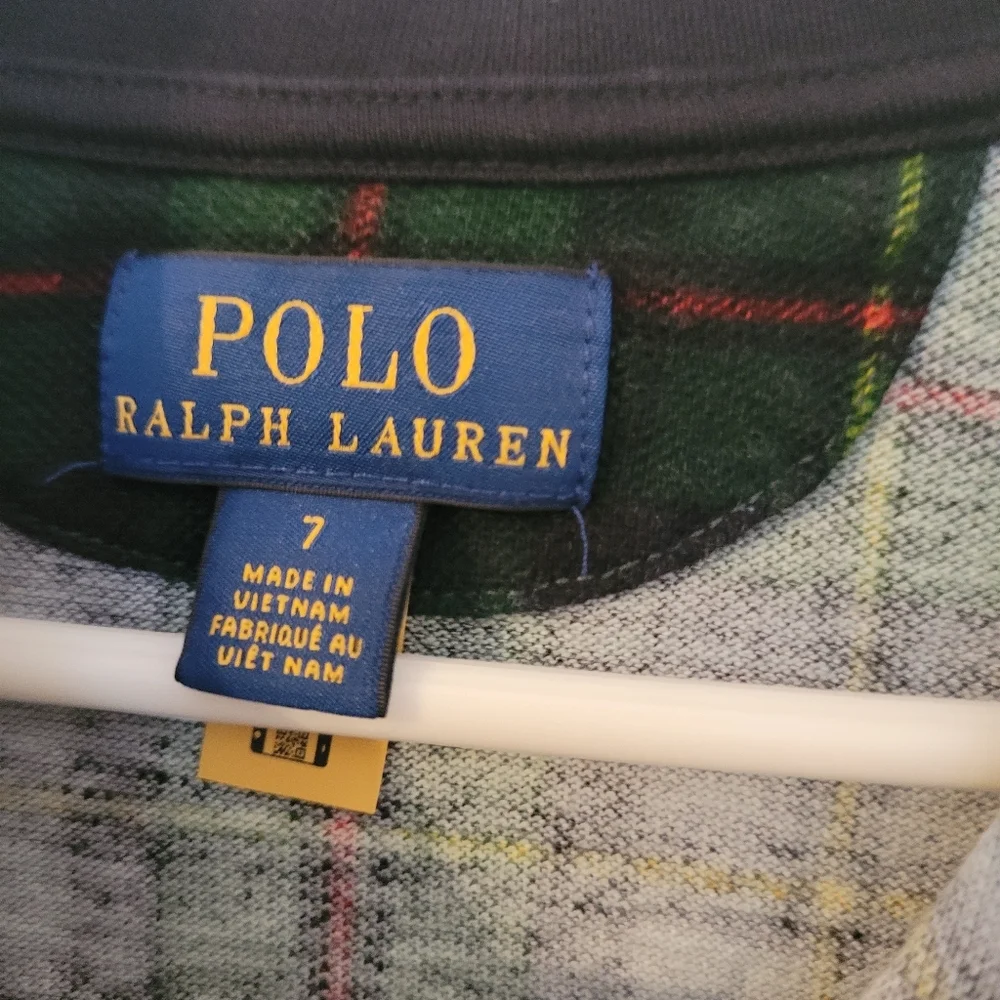 Polo Ralph Lauren Plaid Polo Shirt Kids Size 7